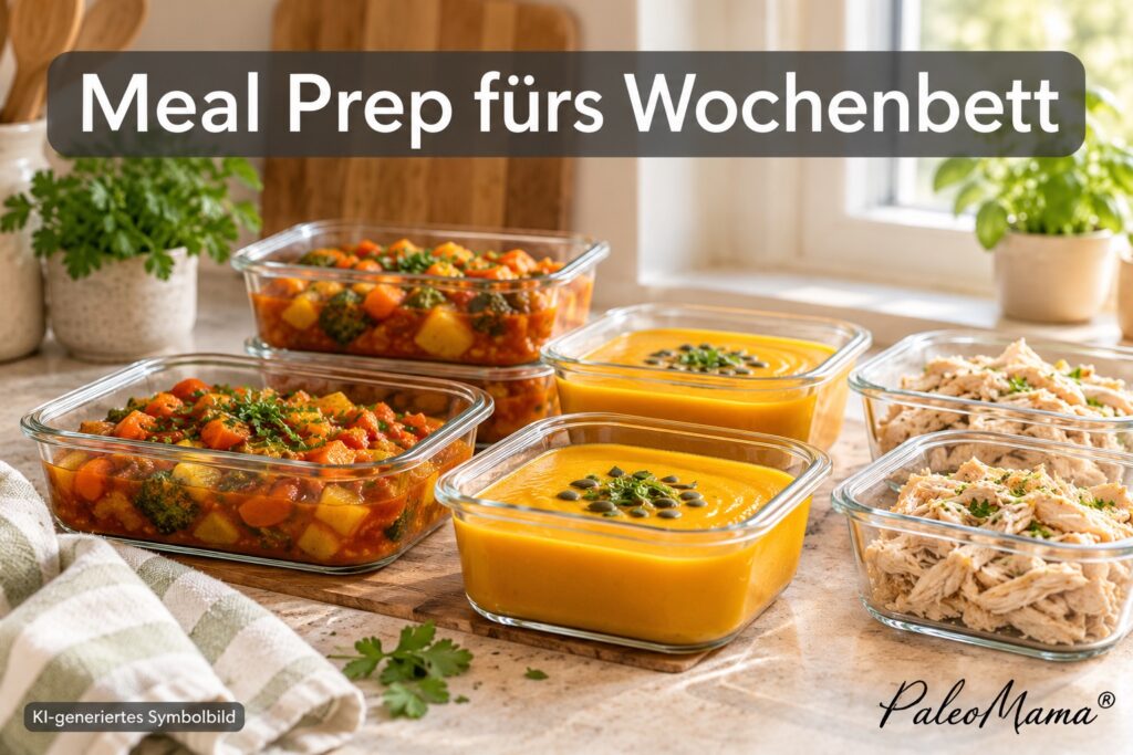 Vorbereitete Suppen und Gemüsegerichte in Vorratsboxen